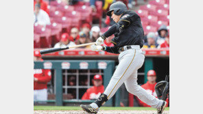 강정호, 시즌 첫 2루타