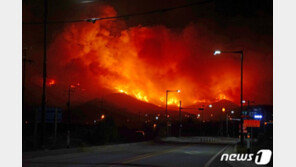 강릉 옥계서 발생한 산불, 동해 망상까지 번져…캠핑리조트·한옥마을 초토화