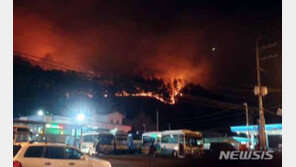 부산 운봉산·남대산 산불…불씨 되살아나 3번째 재발화 