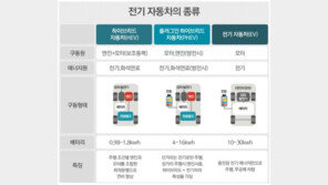 HEV·PHEV·EV…전기車 종류따라 배터리 용량·성능 어떻게 달라지나