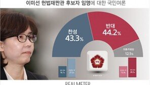 이미선 후보자 임명 찬반 여론 팽팽…찬성 43.3%, 반대 44.2%