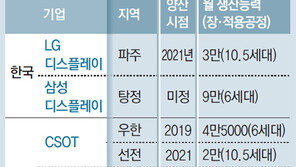 中 또 인해전술 생산… 불안한 OLED