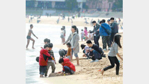 해수욕장서 봄기운 만끽
