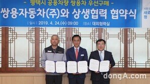 쌍용차-평택시, ‘상생협력 협약’ 체결