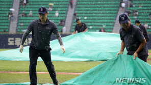 25일 프로야구 잠실·수원·대전 경기, 우천 취소