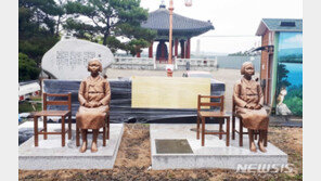 파주 임진각에  ‘쌍둥이 소녀상’ 세워져