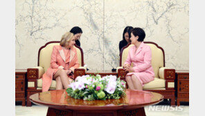 김정숙 여사, 칠레 영부인 만나 “군사독재 뚫고 민주화…많은 공통점”