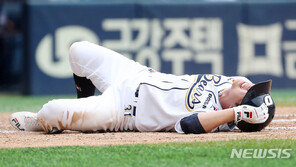 정수빈, 늑간 골절에 혈흉까지…재활일정은 2주 뒤에나