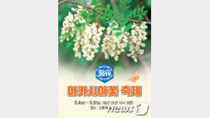 칠곡 아카시아꽃 축제 4일 개막…5km 꽃터널 장관