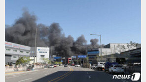 김포 화재, 대응 1단계 발령…“학운산단 2개 공장서 불”