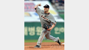 한화 서폴드, SK 김광현 상대로 복수…스윕 패 위기 팀 구해