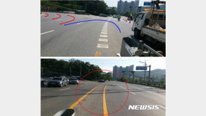 법원 “도로 황색선만 중앙선 아냐, 흰색 점선도 가능”