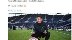 최종전 못 뛰었지만…손흥민 ‘올해의 선수·골’ 수상