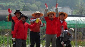 황교안, 충청서 고추밭 봉사…“쌀값도 최저임금 때문에 올라”