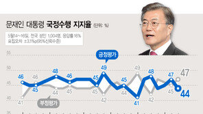 文대통령 국정 지지도 ‘잘한다’ 44%, ‘못한다’ 47%