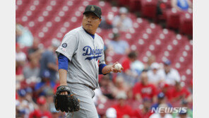 류현진, 푸이그 호수비에 “투수 타석 때는 안 그래도 되는데”