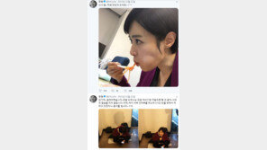 ‘급체’ 방송사고 김주하, 공교롭게 트위터에 무관한 ‘먹짤’이…