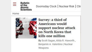 “백만명 죽어도 상관없다”…미국인 33%, 北 핵공격 찬성