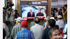 “역사적 순간…소름 돋아” 판문점 北美 정상에 시민들 환호