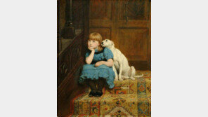 골난 소녀의 어깨에 기댄 반려견…“최고의 그림” 찬사 받은 이유는