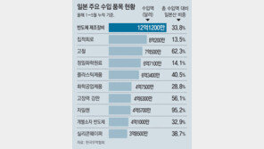 日 1112개 품목 전략물자 분류… 디스플레이-미래차도 타격 우려