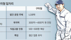 ‘구미형 일자리’ 시동… LG, 4000억 투자