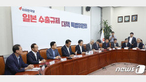 한국당 “日수출규제 피해 기업 지원방안, 외교적 대응책 마련”