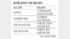 노지 스마트팜 조성해 청년일자리 창출… 농식품부 “10대 유망산업 육성”