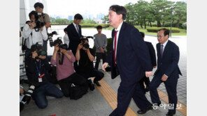 [청계천 옆 사진관]카메라 피하는 윤석열 총장 