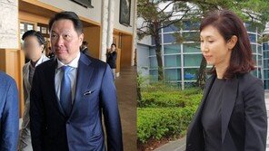 최태원, 이혼 소송 1년 만에 재개…노소영만 출석