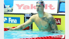 [광주세계수영] 드레셀, 자유형 50m 이어 접영 100m도 金…5관왕