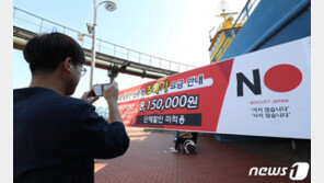 ‘일본인 요금 815만원’ 울산 곳곳 이색 반일 현수막…‘노 아베’ 거리도