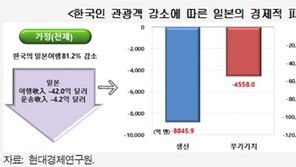 ‘日관광 보이콧’ 내년 일본 성장률 0.1%p 떨어뜨린다