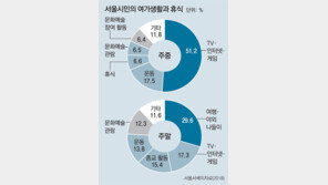 서울시민 절반 “주중 여가시간엔 TV-인터넷”