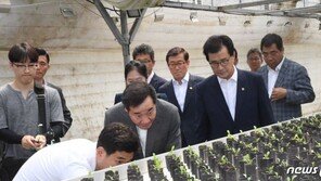 李총리, 양어수경 재배 스마트팜 방문…청년 농업인 격려