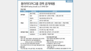 [알립니다]동아미디어그룹 경력 공개채용