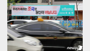 유승민 명의 ‘조국 비판’ 현수막 대구 수십곳 게시…배경은?