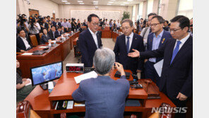법사위, 고성 속 與 퇴장에 ‘파행’…조국 청문회 사실상 ‘무산’