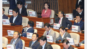 문 연 정기국회… 한국당 ‘조국 청문회 실시’ 피켓시위