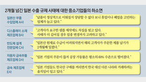 日규제 두달, 주문 줄고 납기 차질… 피마르는 中企