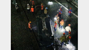 대구서 기차 철로로 벤츠 차량 추락…운전자 사망