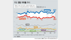 민주당 지지율 큰 폭 반등 40%대 회복…한국당 20%대 하락