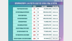 수천~수억 쓴 문체부 산하 공공기관 동영상 구독자 13명?