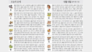 [오늘의 운세/10월 10일]