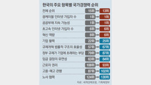 한국 노사협력 경쟁력 141개국중 130위