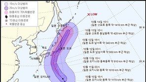 태풍 ‘하기비스’, 토요일 도쿄 강타…강풍 반경 500㎞