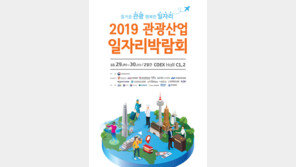 ‘2019 관광산업 일자리 박람회’ 29일 개막