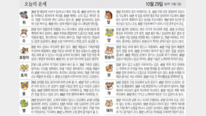 [오늘의 운세/10월 29일]