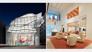 파격적 곡선 건물 안에 명품 아이템 번쩍번쩍… 루이비통 ‘청담 메종’ 리모델링 개관