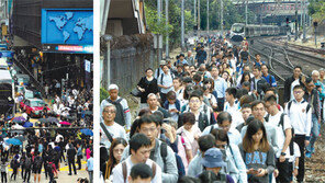 시위대에 도심교통 마비된 홍콩… 中매체 “필요하면 軍 투입”